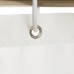 Bathroom Shower Curtain, Water Resistant Fabric with Grommets & Hooks, Machine Washable, 72"x72", White