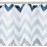 Bathroom Shower Curtain, Water Resistant Fabric with Grommets & Hooks, Machine Washable, 72"x72" , Blue Ombre Chevron