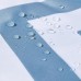 Bathroom Shower Curtain, Water Resistant Fabric with Grommets & Hooks, Machine Washable, 72"x72" , Blue Ombre Chevron