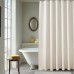 Modern Waffle Shower Curtain 71 Inches Long with 12 Hooks (1 Panel), Machine Washable Shower Curtains for Bathroom, 70W x 71