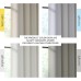 Modern Waffle Shower Curtain 71 Inches Long with 12 Hooks (1 Panel), Machine Washable Shower Curtains for Bathroom, 70W x 71