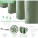 Sage Green Shower Curtain - Waffle Textured Heavy Duty Thick Fabric Shower Curtains for Bathroom Set with 12 Plastic Hooks