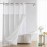 Shower Curtain with Snap-in Liner, No Hooks Needed , Water Repellent&Machine Washable,71x74Inch