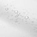 White Fabric with Water Blue Scalloped Border Shower Curtain,Boho Chic Cloth Shower Curtain for Bathroom Showers,72 x 84 Inches