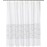 White Shower Curtain for Bathroom, Fabric Shower Curtains, 72x72 in, Farmhouse, Boho, White and Gray Striped Woven