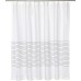 White Shower Curtain for Bathroom, Fabric Shower Curtains, 72x72 in, Farmhouse, Boho, White and Gray Striped Woven