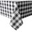 60 x 120 Inch Checkered Tablecloth Rectangle - Stain Resistant, Spillproof and Washable Gingham Table Cloth