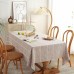 60 x 84 inches Farmhouse Style Linen tablecloths, Wrinkle Resistant Washable Dining Room Table Cloths for Rectangle Tables