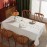 Cotton Linen Waterproof Tablecloth Kitchen Rectangle Table Cloth Coffee Wrinkle Free Table Cover, 55x86 Inch