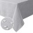 Linen Textured Table Cloths Square 60 x 60 Inch Premium Solid Tablecloth Spill-Proof Waterproof Table Cover
