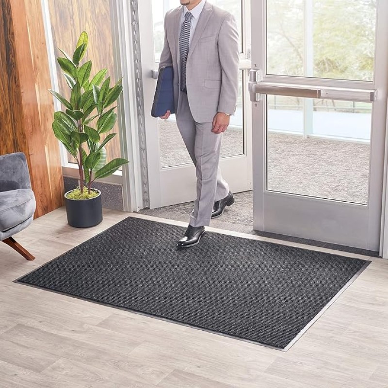Brush Dry Indoor/Covered Outdoor Entrance Floor Mat, 3' Width x 5' Length Brush Dry Indoor/Covered Outdoor Entrance Floor Mat, 3' Width x 5' Length