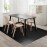 Vinyl Floor Mat for Home，5'×7' Black Waterproof Area Mat for Under Dining Room Table, Sturdy Plastic Rug Protector for Kitchen