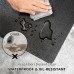 Vinyl Floor Mat for Home，5'×7' Black Waterproof Area Mat for Under Dining Room Table, Sturdy Plastic Rug Protector for Kitchen