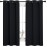 Pitch Black Solid Thermal Insulated Grommet Blackout Curtains/Drapes for Bedroom Window (2 Panels, 42 x 63 inches )