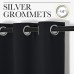 Pitch Black Solid Thermal Insulated Grommet Blackout Curtains/Drapes for Bedroom Window (2 Panels, 42 x 63 inches )
