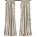 Ruffle Window Curtain Panel Set, Pair, 54" W x 84" L,  - Flowy Curtain Set - Romantic Ruffle Curtains