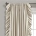 Ruffle Window Curtain Panel Set, Pair, 54" W x 84" L,  - Flowy Curtain Set - Romantic Ruffle Curtains