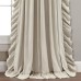 Ruffle Window Curtain Panel Set, Pair, 54" W x 84" L,  - Flowy Curtain Set - Romantic Ruffle Curtains