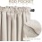 100% Blackout Shield Linen Blackout Curtains for Bedroom 84 Inches Long,Back Tab/Rod Pocket Living Room Drapes